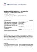 Spatial variations of conductivity of self-assembled monolayers of dodecanethiol on Au/mica and Au/Si substrates