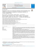 Performance of the 4-Level Pulmonary Embolism Clinical Probability Score (4PEPS) in the diagnostic management of pulmonary embolism