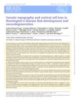 Genetic topography and cortical cell loss in Huntington's disease link development and neurodegeneration
