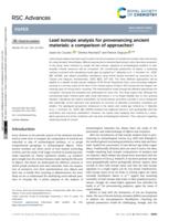 Lead isotope analysis for provenancing ancient materials