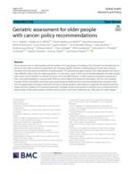 Geriatric assessment for older people with cancer
