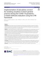 Implementation of ask-advise-connect for smoking cessation in Dutch general practice during the COVID-19 pandemic