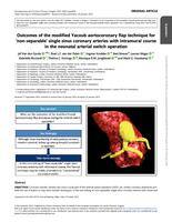 Outcomes of the modified Yacoub aortocoronary flap technique for 'non-separable' single sinus coronary arteries with intramural course in the neonatal arterial switch operation