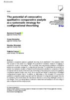 The potential of consecutive qualitative comparative analysis as a systematic strategy for configurational theorizing