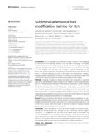 Subliminal attentional bias modification training for itch