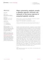 Mass cytometric analysis unveils a disease-specific immune cell network in the bone marrow in acquired aplastic anemia