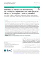 The effect of intolerance of uncertainty on anxiety and depression, and their symptom networks, during the COVID-19 pandemic