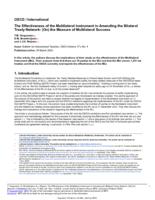 The effectiveness of the Multilateral Instrument in amending the bilateral treaty network