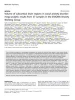 Volume of subcortical brain regions in social anxiety disorder