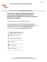 The 10-item Adverse Childhood Experience International Questionnaire (ACE-IQ-10)