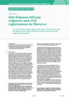 Sub-Saharan African migrants and civil registrations in Morocco