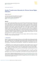 Gender-transformative remedies for women human rights defenders