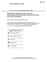 Motivational signals in public sector job advertisements and how they relate to attracting and hiring candidates