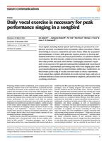 Daily vocal exercise is necessary for peak performance singing in a songbird