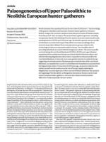 Palaeogenomics of Upper Palaeolithic to Neolithic European hunter-gatherers