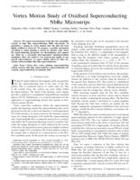 Vortex Motion Study of Oxidised Superconducting NbRe Microstrips