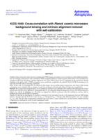 KiDS-1000: cross-correlation with Planck cosmic microwave background lensing and intrinsic alignment removal with self-calibration