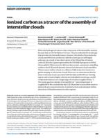 Ionized carbon as a tracer of the assembly of interstellar clouds