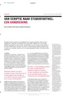 Van scriptie naar studentartikel