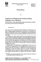 Suspension of employment contracts during cutbacks