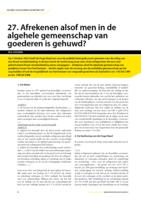 Afrekenen alsof men in de algehele gemeenschap van goederen is gehuwd?