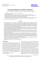 Cosmic gas highways in C-EAGLE simulations