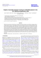 Sulphur monoxide emission tracing an embedded planet in the HD 100546 protoplanetary disk