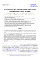 The brighter-fatter effect in the JWST MIRI Si:As IBC detectors