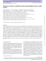 Initial mass function variability from the integrated light of diverse stellar systems