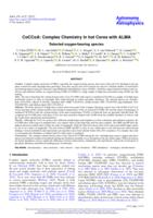 CoCCoA: Complex Chemistry in hot Cores with ALMA
