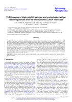 VLBI imaging of high-redshift galaxies and protoclusters at low radio frequencies with the International LOFAR Telescope