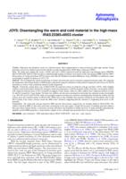 JOYS: Disentangling the warm and cold material in the high-mass IRAS 23385+6053 cluster