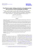 The β Pictoris system: Setting constraints on the planet and the disk structures at mid-IR wavelengths with NEAR