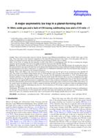 A major asymmetric ice trap in a planet-forming disk