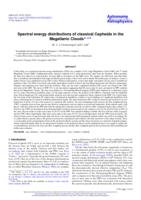 Spectral energy distributions of classical cepheids in the magellanic clouds