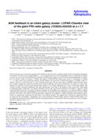 AGN feedback in an infant galaxy cluster