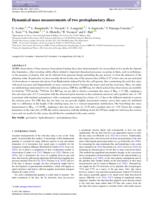 Dynamical mass measurements of two protoplanetary discs