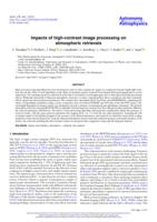 Impacts of high-contrast image processing on atmospheric retrievals