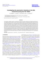 Investigating the asymmetric chemistry in the disk around the young star HD 142527