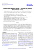 Clustering of red sequence galaxies in the fourth data release of the Kilo-Degree Survey