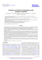 Simulation of CH3OH ice UV photolysis under laboratory conditions