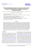 Radio multiwavelength analysis of the compact disk CX Tau