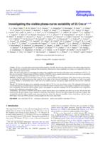Investigating the visible phase-cuarve variability of 55 Cnc e