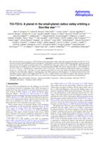 TOI-733 b: A planet in the small-planet radius valley orbiting a Sun-like star