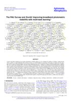 The PAU Survey and Euclid: improving broadband photometric redshifts with multi-task learning