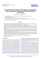 Three-dimensional magnetic field imaging of protoplanetary disks using Zeeman broadening and linear polarization observations