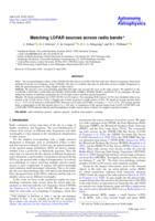 Matching LOFAR sources across radio bands