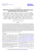 Polarimetry and astrometry of NIR flares as event horizon scale, dynamical probes for the mass of Sgr A*