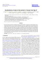 Accelerations of stars in the central 2-7 arcsec from Sgr A*