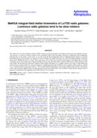 MaNGA integral-field stellar kinematics of LoTSS radio galaxies: Luminous radio galaxies tend to be slow rotators